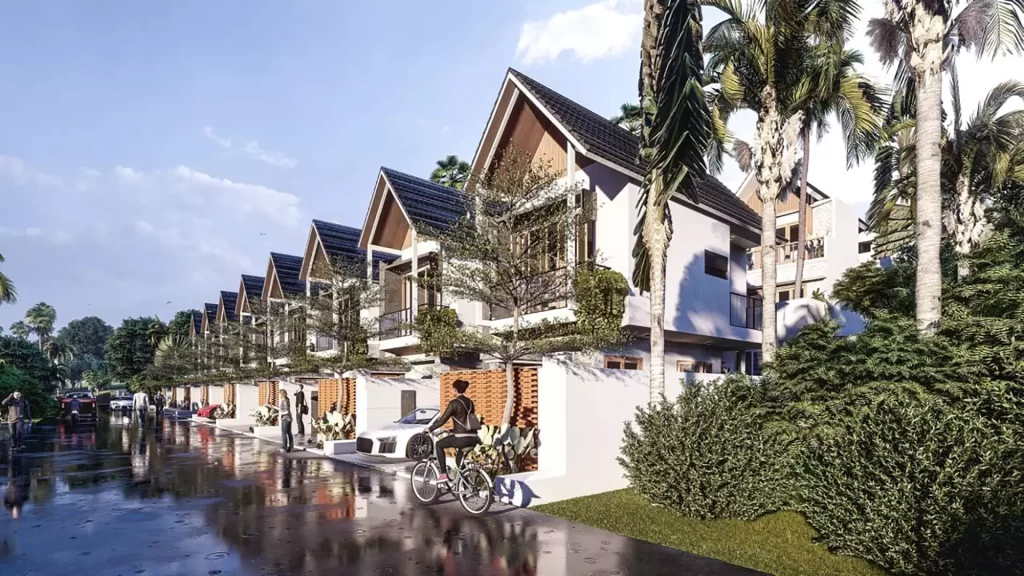 road view tropical hills villa