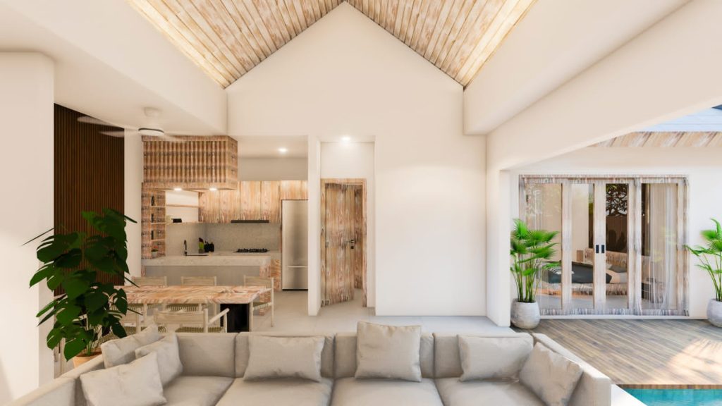 villa merah livingroom front