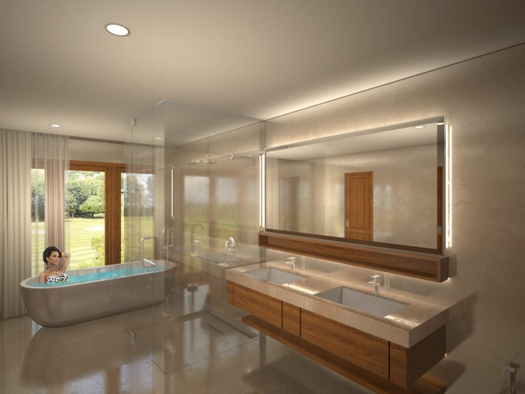 Griya Saren Villa kamar mandi tampak samping