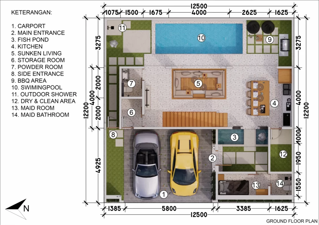 DENAH LT 1