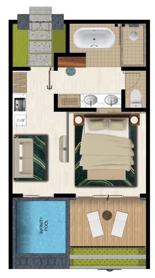 Venya Villa Ubud – Layout Basmara Jacuzzi