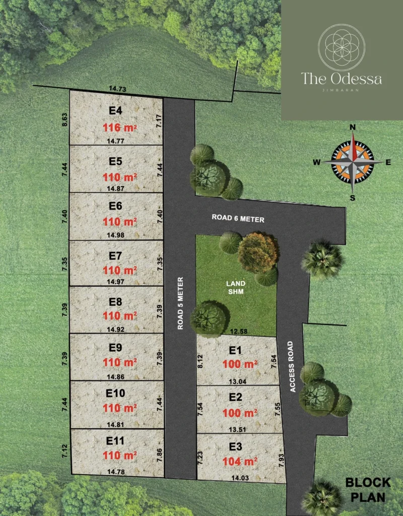 The Odessa Jimbaran Villa – Blokplan