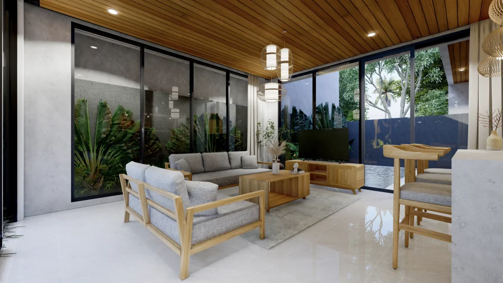 Samani Villa Pecatu – IINTERIIOR RUANG TAMU DAN RUANG TIDUR_Photo – 2