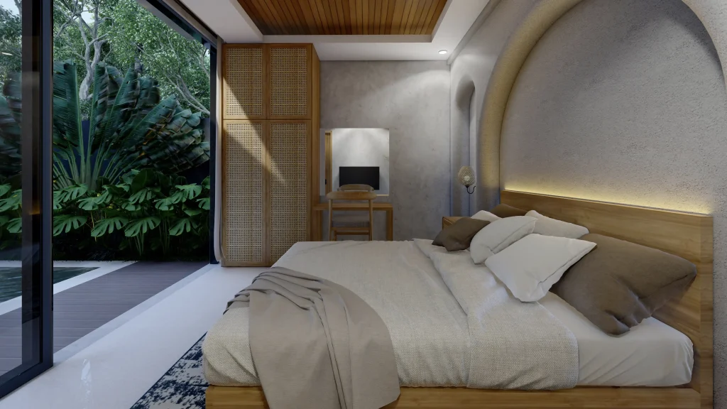 Samani Villa Pecatu – interior kamar belang_Photo – 8