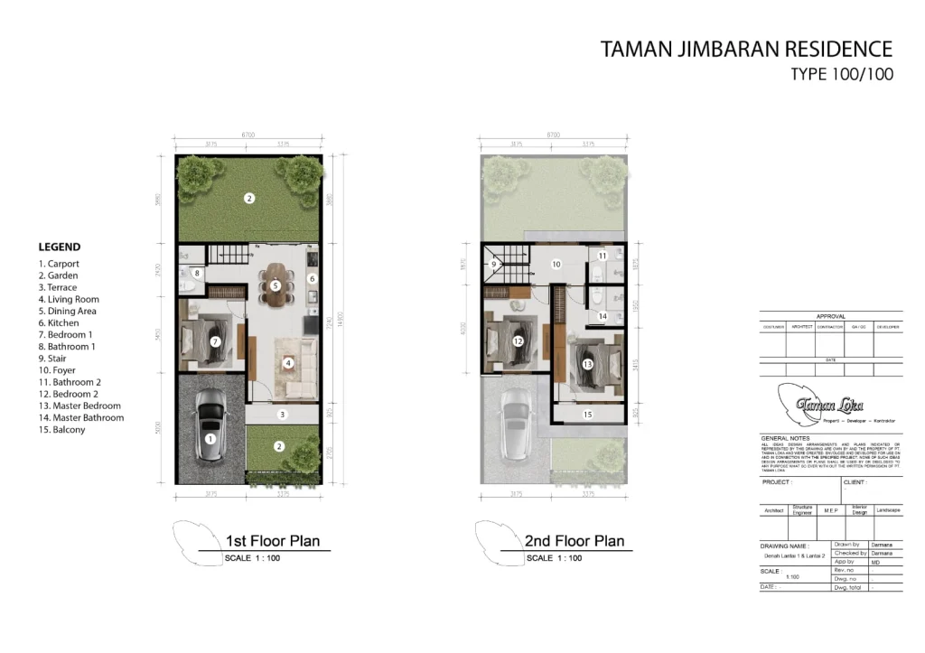 Taman Jimbaran Residence – Layout Without pool