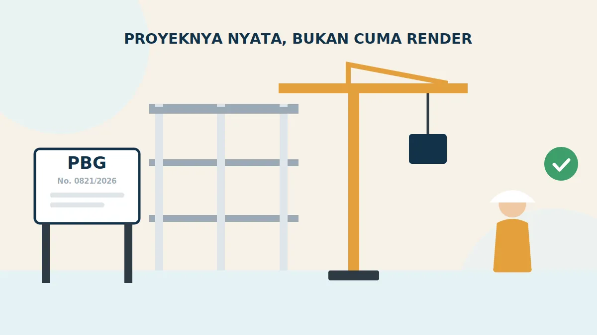 Kunjungan langsung ke lokasi proyek untuk memastikan pembangunan villa berjalan nyata